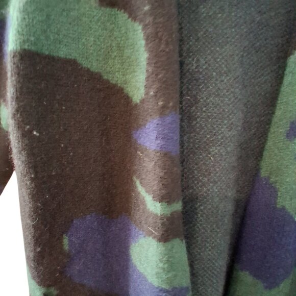 Kinross cardigan sweater womens Medium 100% Yak camo long line - Picture 4 of 5